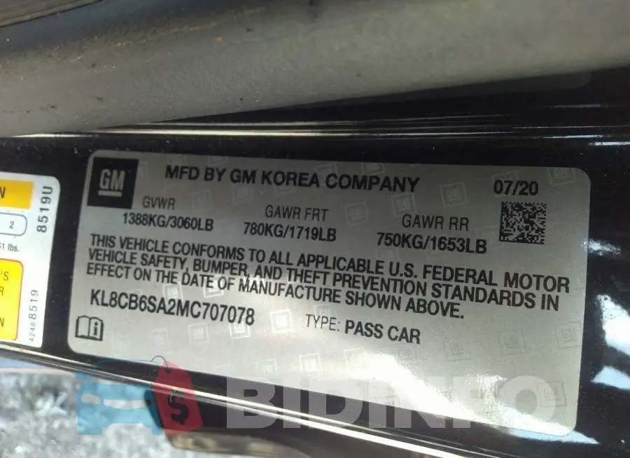 KL8CB6SA2MC707078 Photo# 9