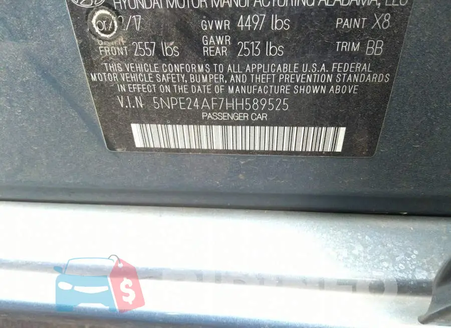 5NPE24AF7HH589525 Photo# 9