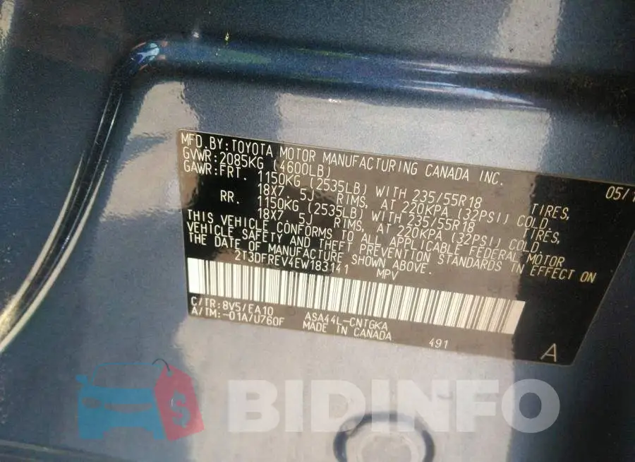 2T3DFREV4EW183141 Photo# 9
