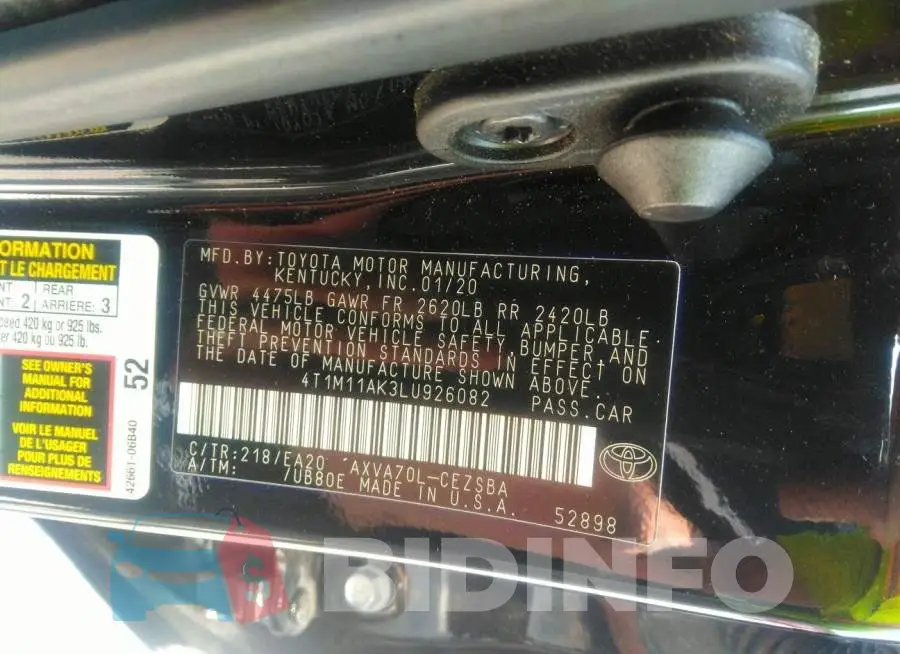 4T1M11AK3LU926082 Photo# 9