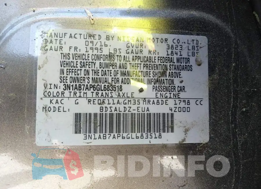 3N1AB7AP6GL683518 Photo# 9