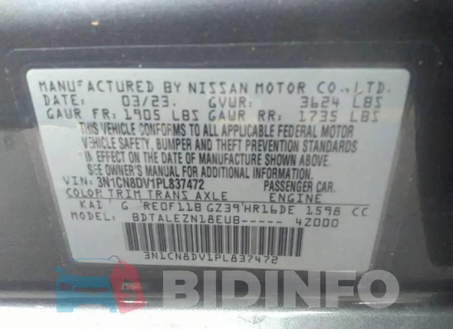 3N1CN8DV1PL837472 Photo# 9