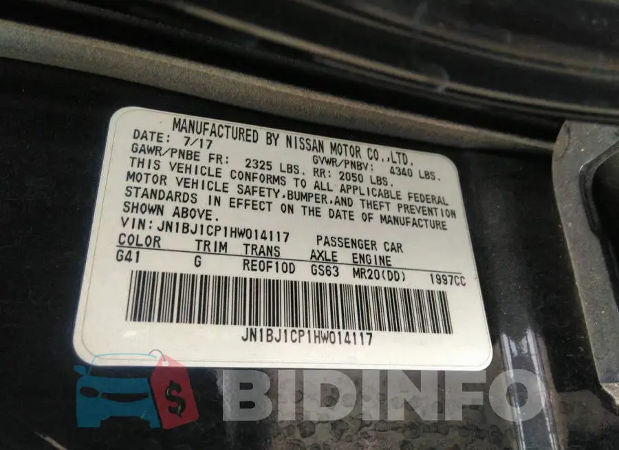 JN1BJ1CP1HW014117 Photo# 9