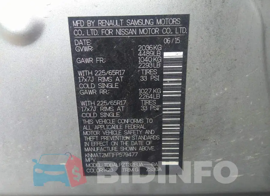KNMAT2MT1FP579477 Photo# 9