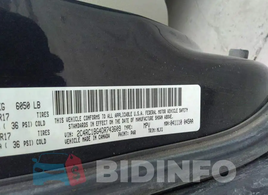 2C4RC1BG4DR743609 Photo# 9