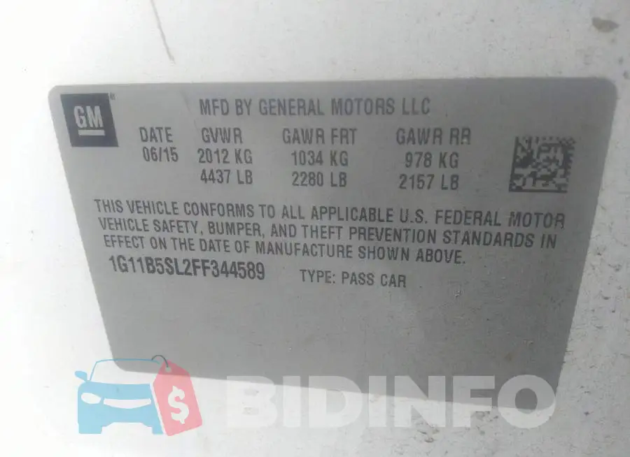 1G11B5SL2FF344589 Photo# 9