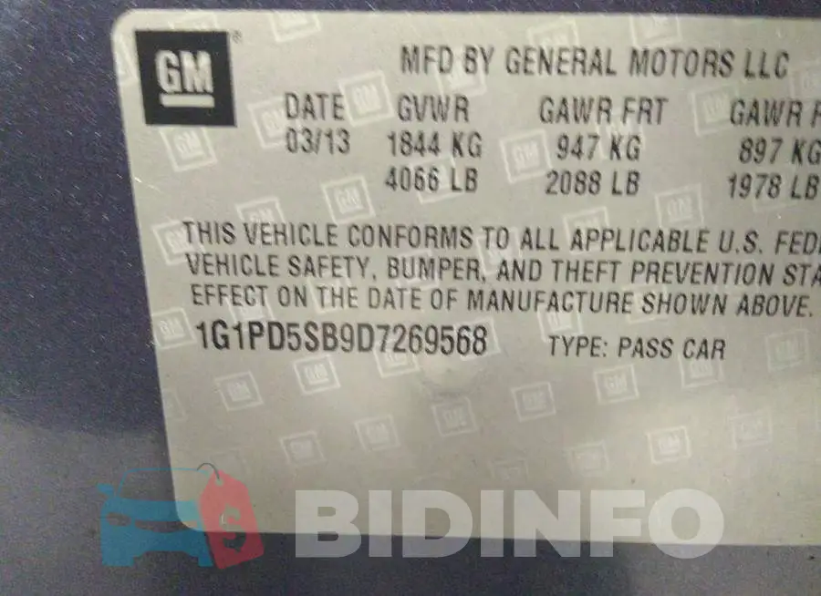 1G1PD5SB9D7269568 Photo# 9