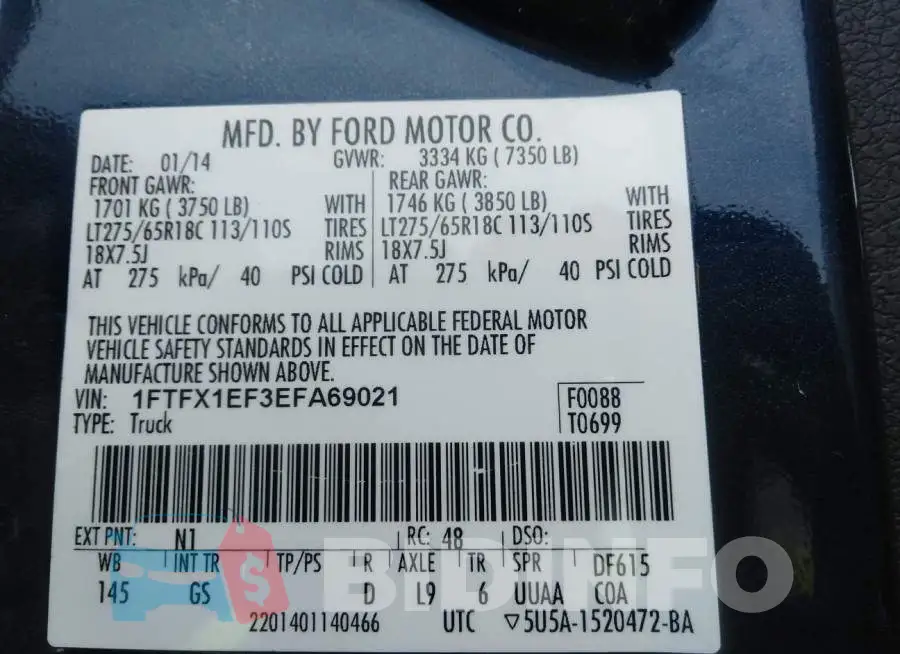 1FTFX1EF3EFA69021 Photo# 9