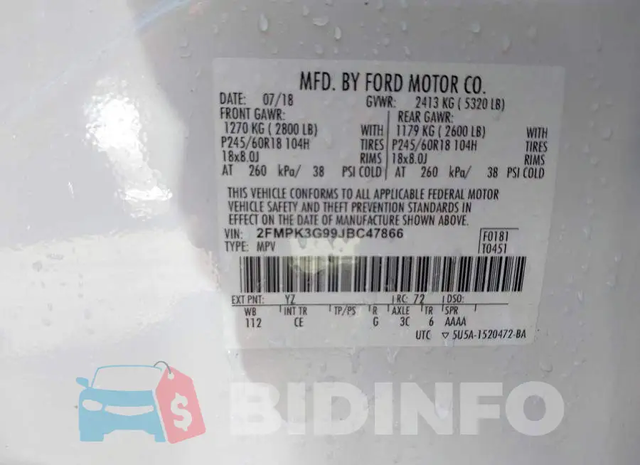 2FMPK3G99JBC47866 Photo# 9