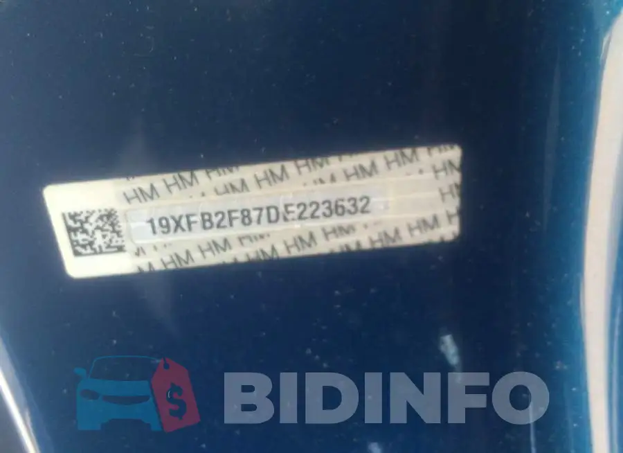19XFB2F87DE223632 Photo# 9
