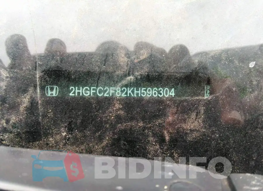 2HGFC2F82KH596304 Photo# 9