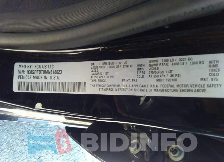 1C6SRFBT9MN618023 Photo# 9