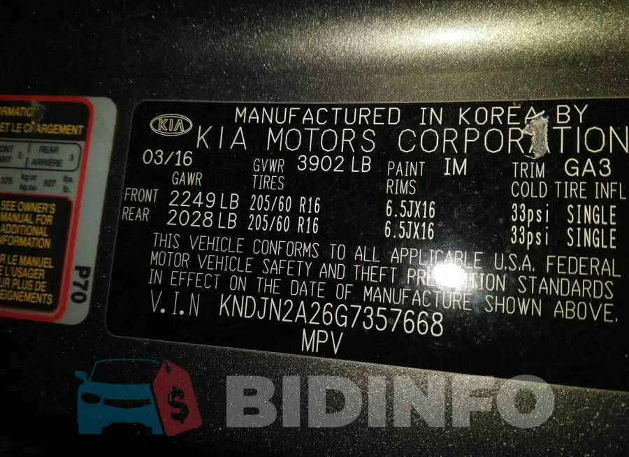 KNDJN2A26G7357668 Photo# 9