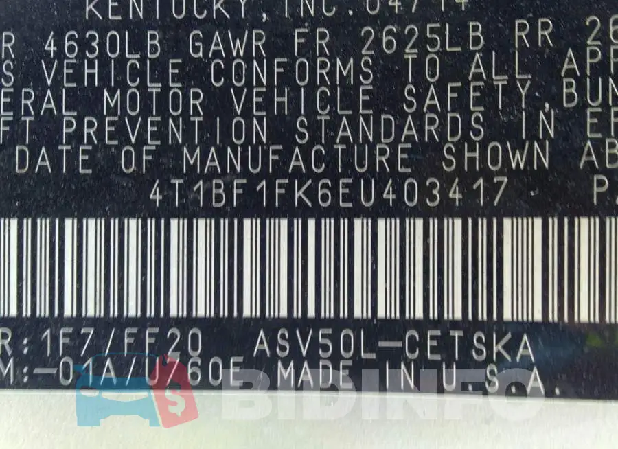 4T1BF1FK6EU403417 Photo# 9