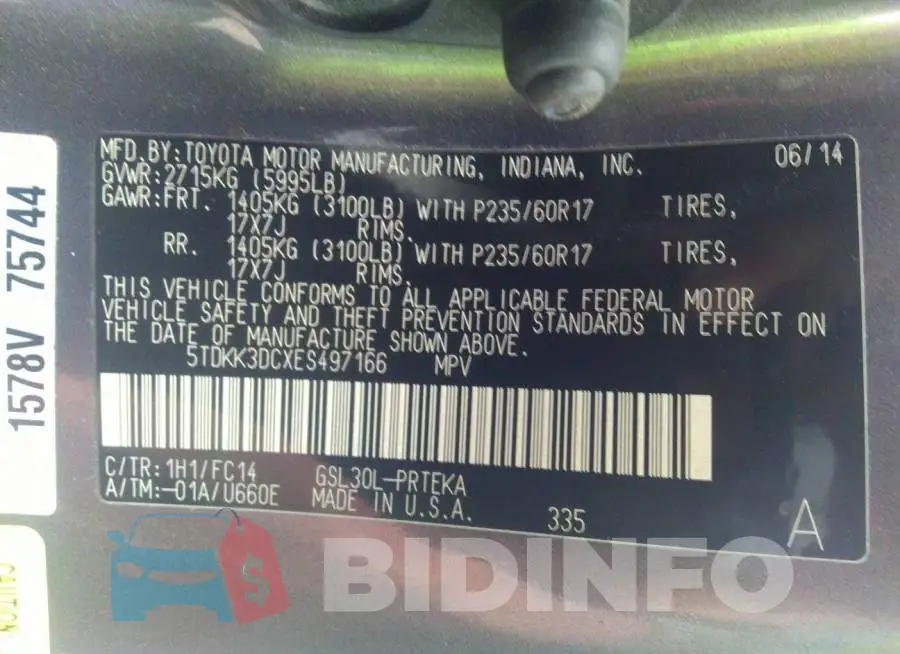 5TDKK3DCXES497166 Photo# 9