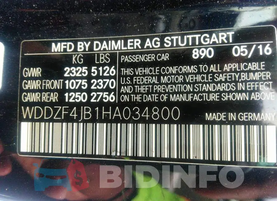 WDDZF4JB1HA034800 Photo# 9