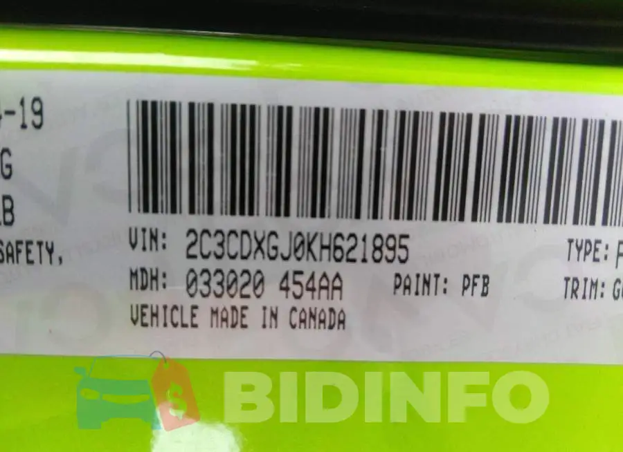 2C3CDXGJ0KH621895 Photo# 9