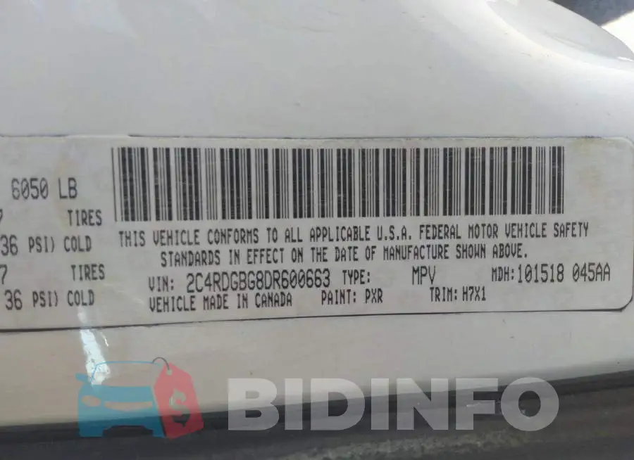 2C4RDGBG8DR600663 Photo# 9