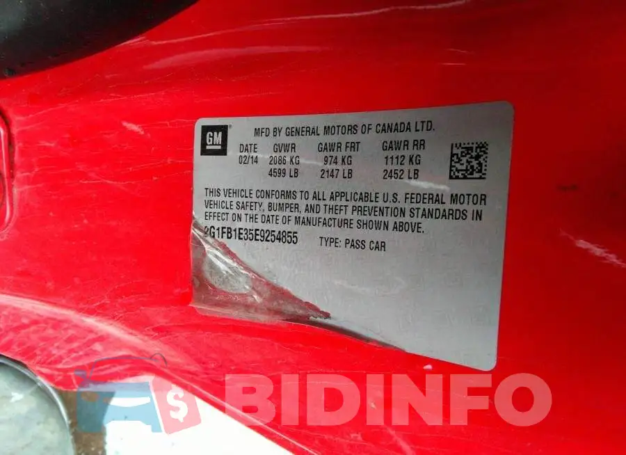 2G1FB1E35E9254855 Photo# 9