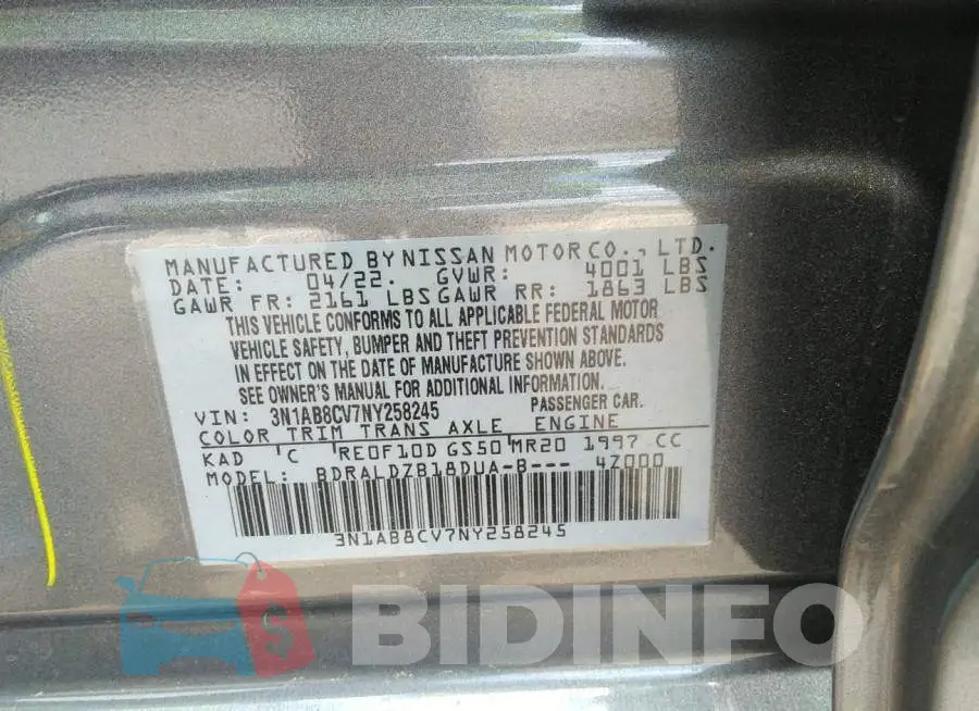 3N1AB8CV7NY258245 Photo# 9