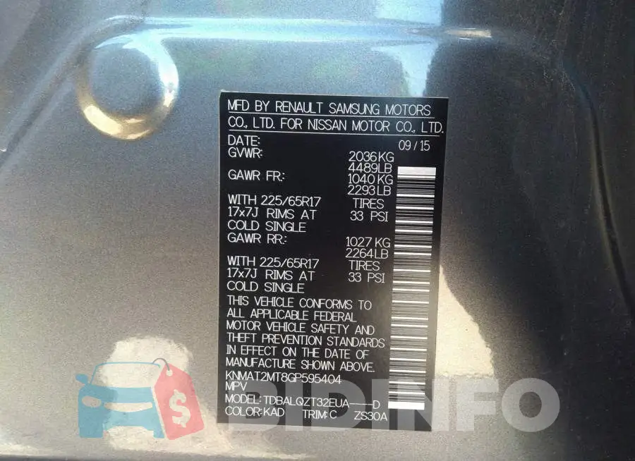 KNMAT2MT8GP595404 Photo# 9
