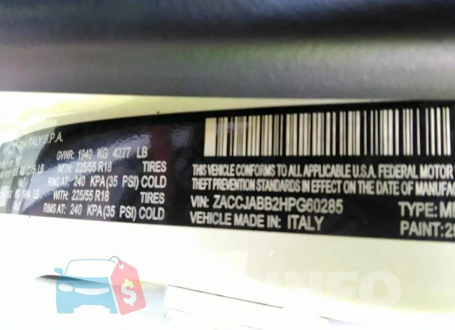 ZACCJABB2HPG60285 Photo# 9