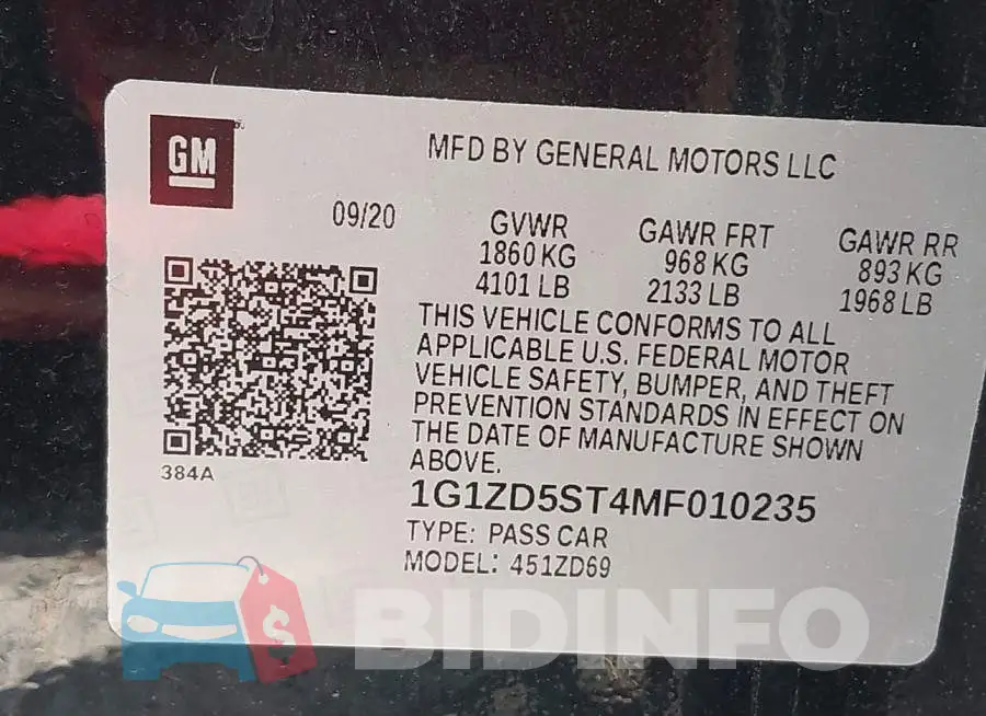 1G1ZD5ST4MF010235 Photo# 9
