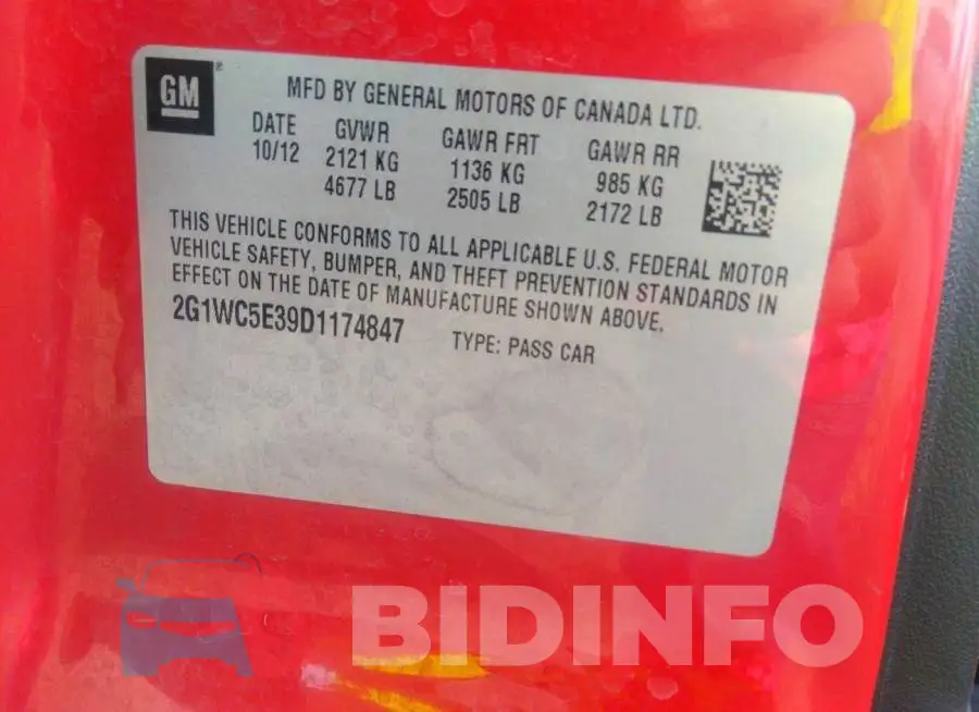 2G1WC5E39D1174847 Photo# 9