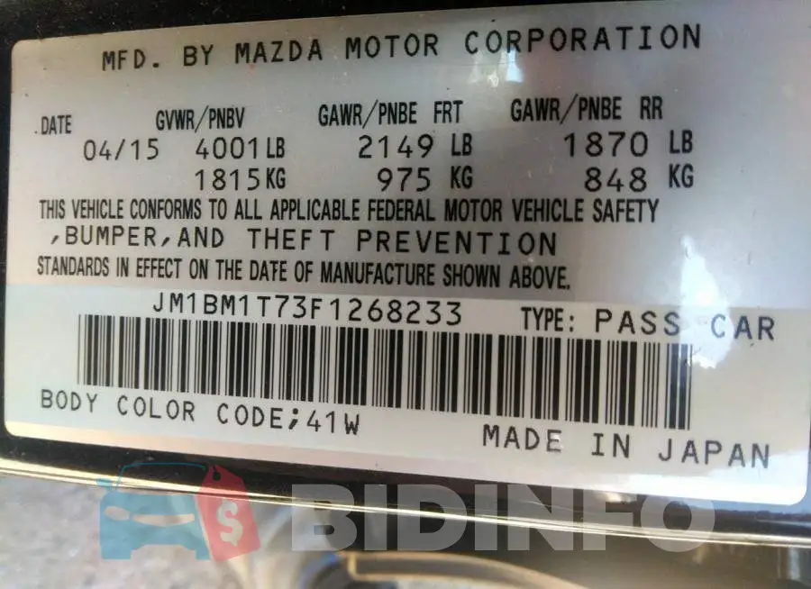 JM1BM1T73F1268233 Photo# 9