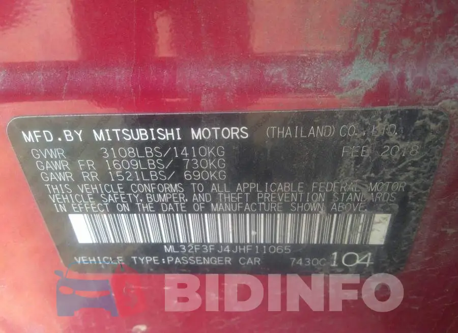 ML32F3FJ4JHF11065 Photo# 9