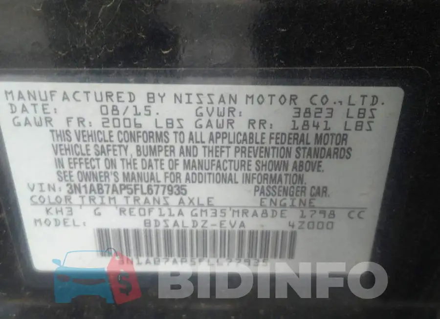 3N1AB7AP5FL677935 Photo# 9