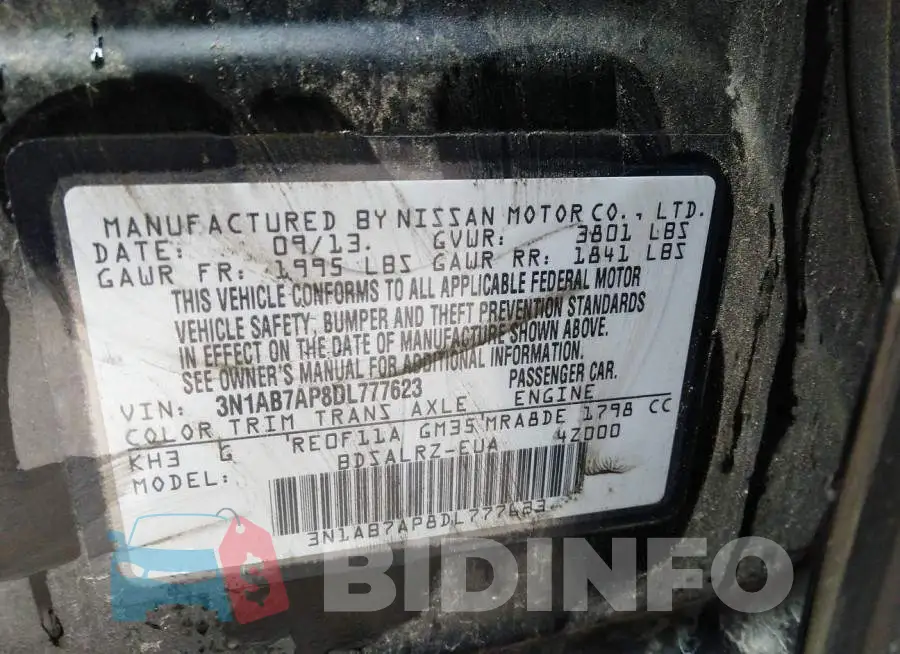 3N1AB7AP8DL777623 Photo# 9