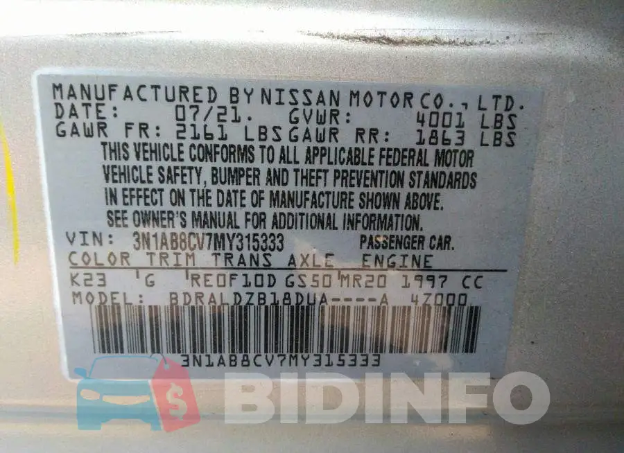 3N1AB8CV7MY315333 Photo# 9