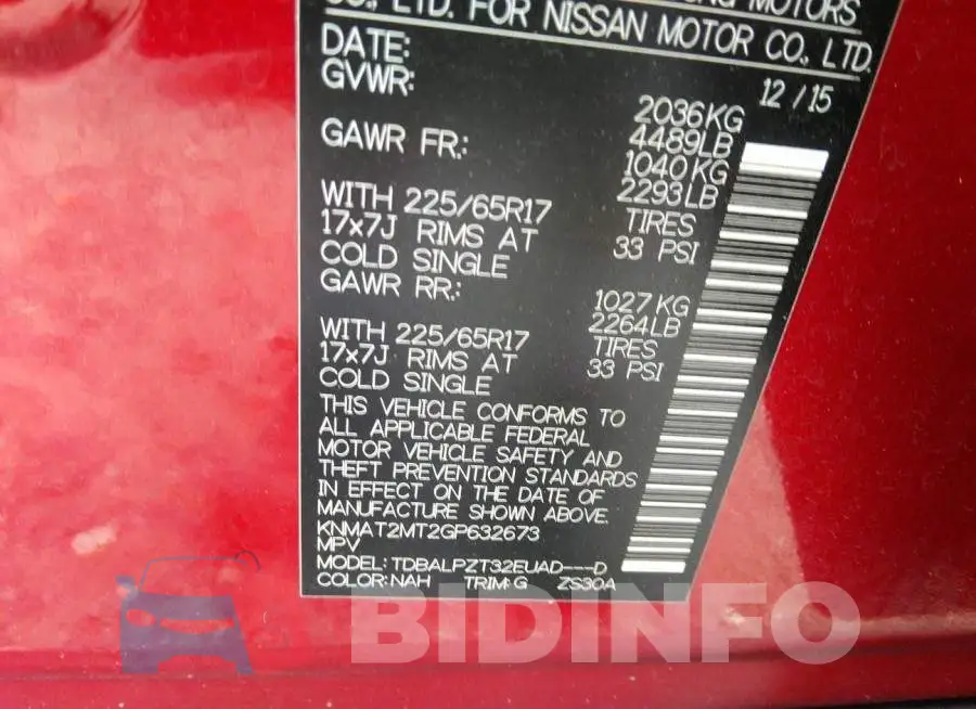 KNMAT2MT2GP632673 Photo# 9