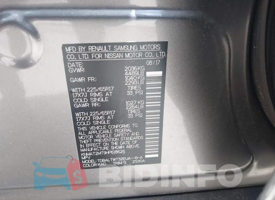 KNMAT2MT9HP618626 Photo# 9