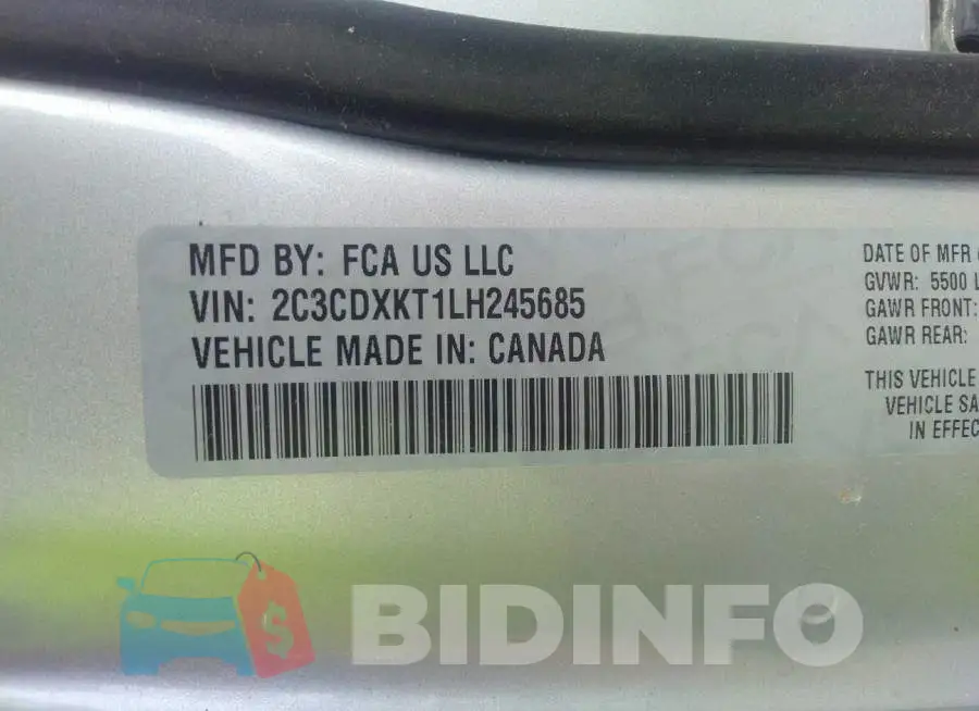 2C3CDXKT1LH245685 Photo# 9