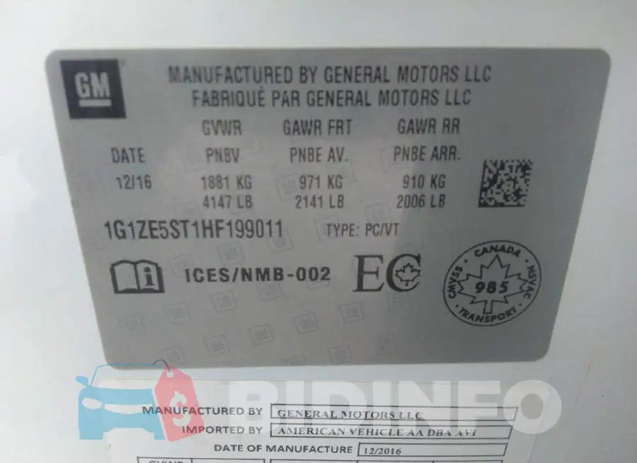 1G1ZE5ST1HF199011 Photo# 9