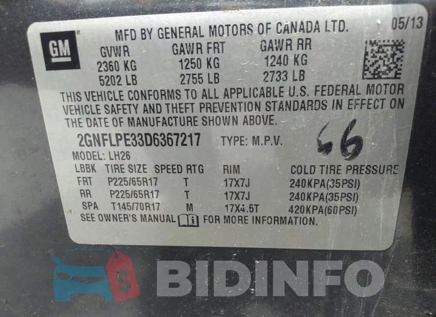 2GNFLPE33D6367217 Photo# 9