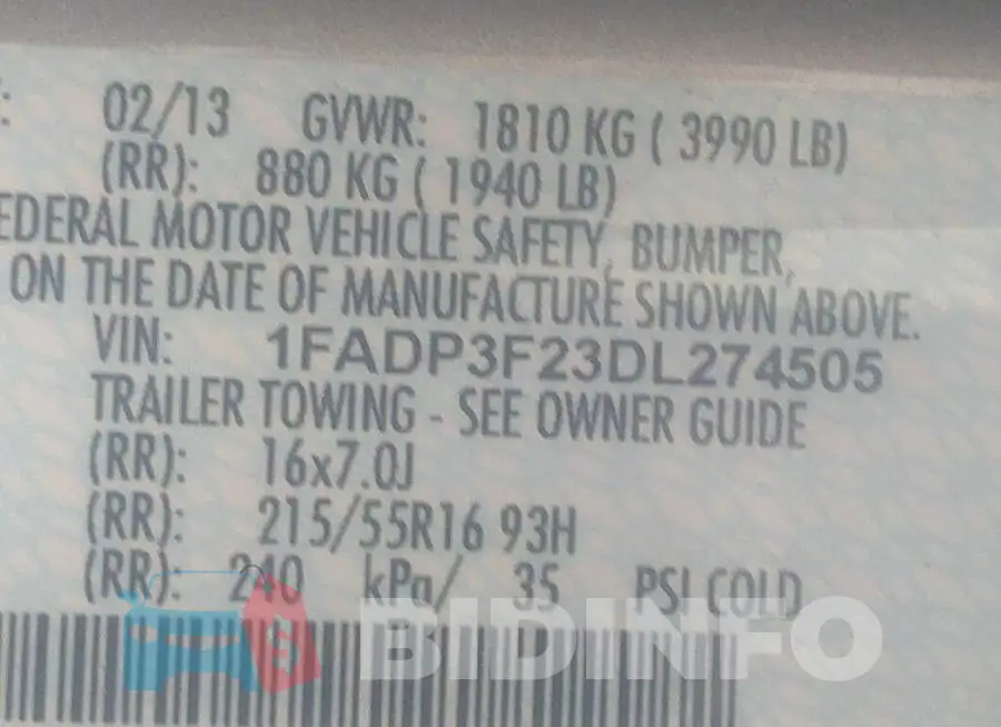 1FADP3F23DL274505 Photo# 9