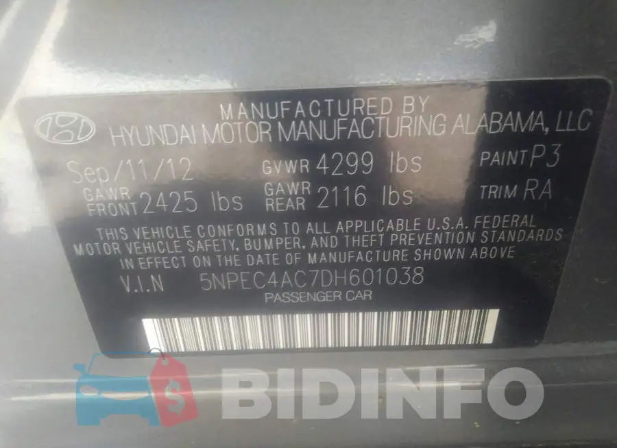 5NPEC4AC7DH601038 Photo# 9