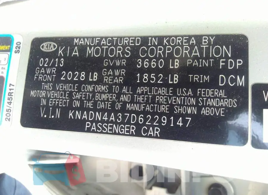 KNADN4A37D6229147 Photo# 9