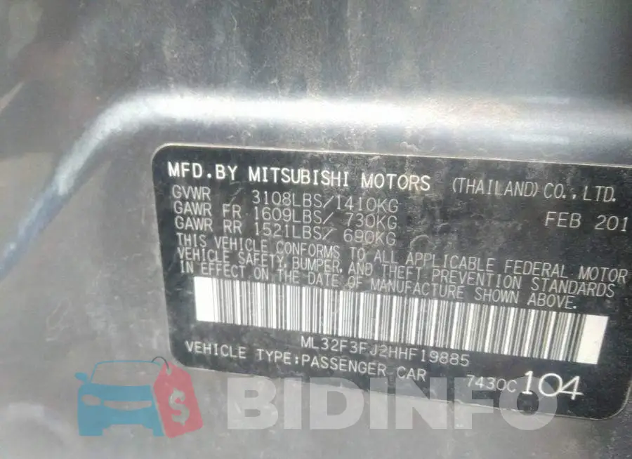 ML32F3FJ2HHF19885 Photo# 9