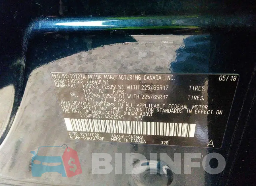 2T3RFREV7JW802945 Photo# 9