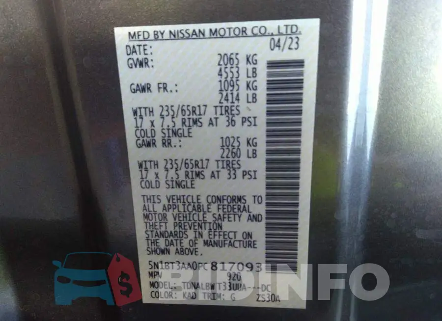 5N1BT3AA0PC817093 Photo# 9
