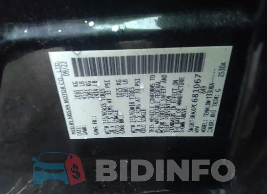 5N1BT3BAXPC681067 Photo# 9