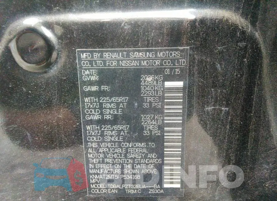 KNMAT2MT5FP534168 Photo# 9