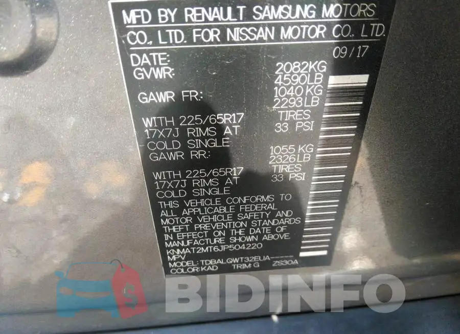 KNMAT2MT6JP504220 Photo# 9