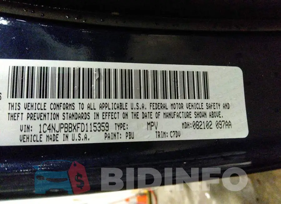 1C4NJPBBXFD115359 Photo# 9