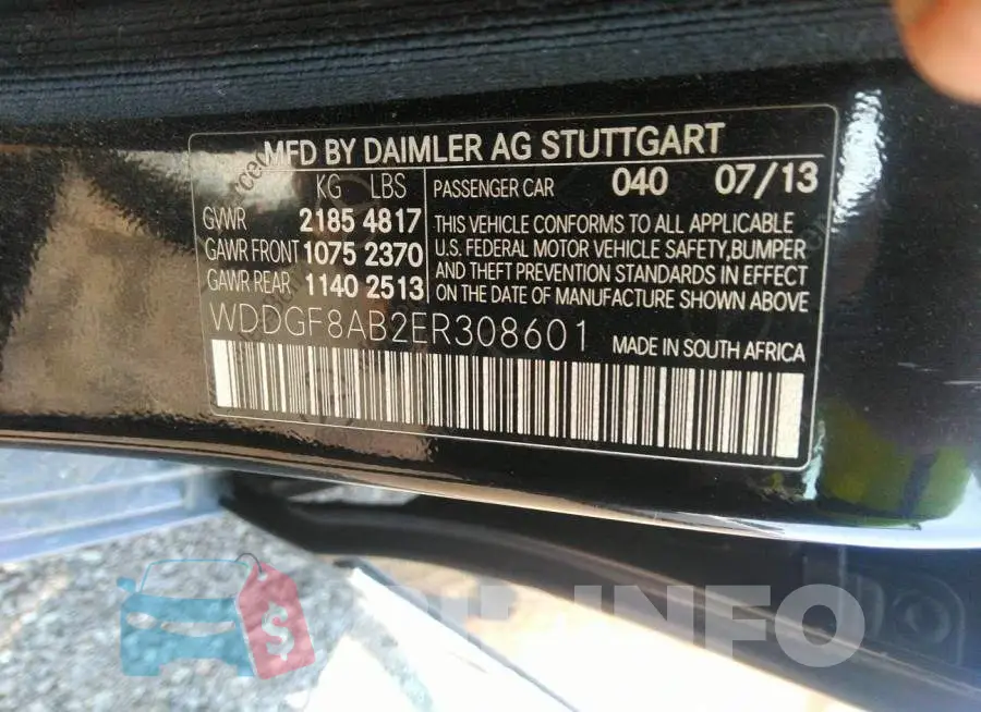 WDDGF8AB2ER308601 Photo# 9