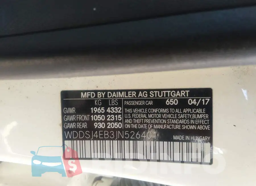 WDDSJ4EB3JN526401 Photo# 9